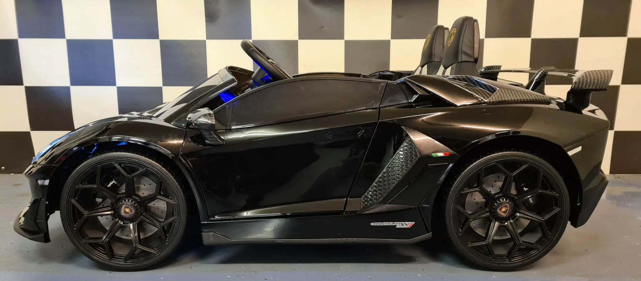 VENTA LAMBORGHINI AVENTADOR 24V, 2 PLAZAS, DRIFT PARA DERRAPAR, NEGRO - KI4DRIFTLAMBO